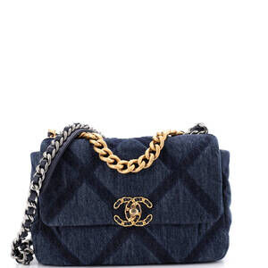 Chanel Medium 19 Flap Bag Quilted Denim